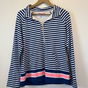 Lilly Pulitzer Navy and White Striped Popover